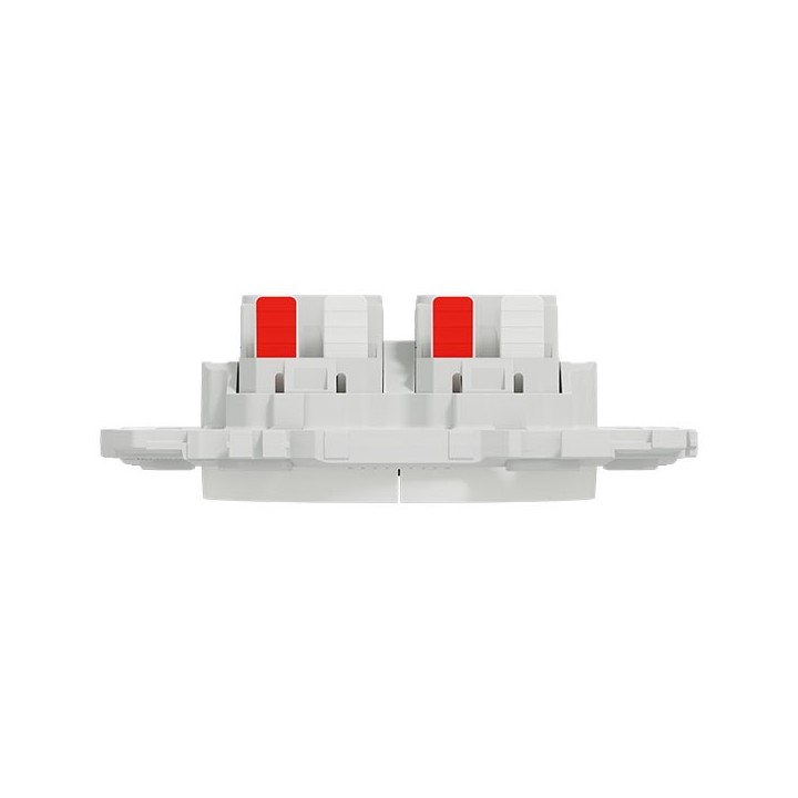 Schneider Odace - double va-et-vient ou poussoir avec neutre - 10AX - blanc craie - Réf : S920214N