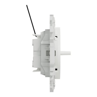 Schneider Odace - double VV ou poussoir à levier lumineux LED 0,15mA - 10AX - blanc craie - Réf : S920274