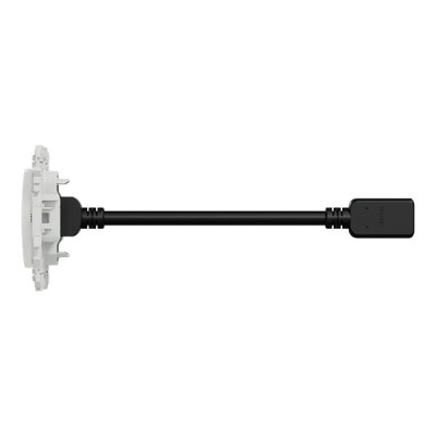 Schneider Odace - prise HDMI type A 2.1 - prise  cable femelle  à l'arrière - blanc craie - Réf : S920462
