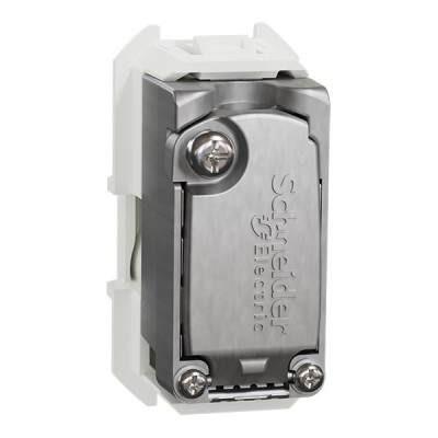 Schneider Odace - module prise TV simple mâle - sortie coaxiale - blanc craie - Réf : S923445
