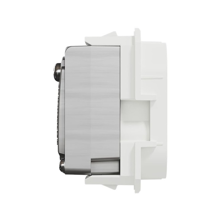 Schneider Odace - module prise TV simple mâle - sortie coaxiale - blanc craie - Réf : S923445
