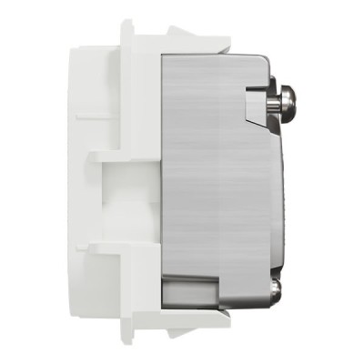Schneider Odace - module prise TV simple mâle - sortie coaxiale - blanc craie - Réf : S923445