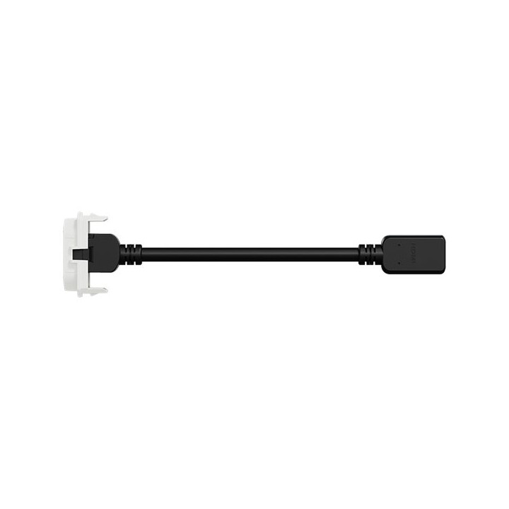 Schneider Odace - module prise HDMI type A 2.1 - prise câble femelle arrière - blanc craie - Réf : S923462