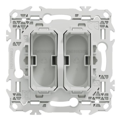 Schneider Odace - support modulaire - obturateur - 2 emplacements module VDI - blanc craie - Réf : S929400