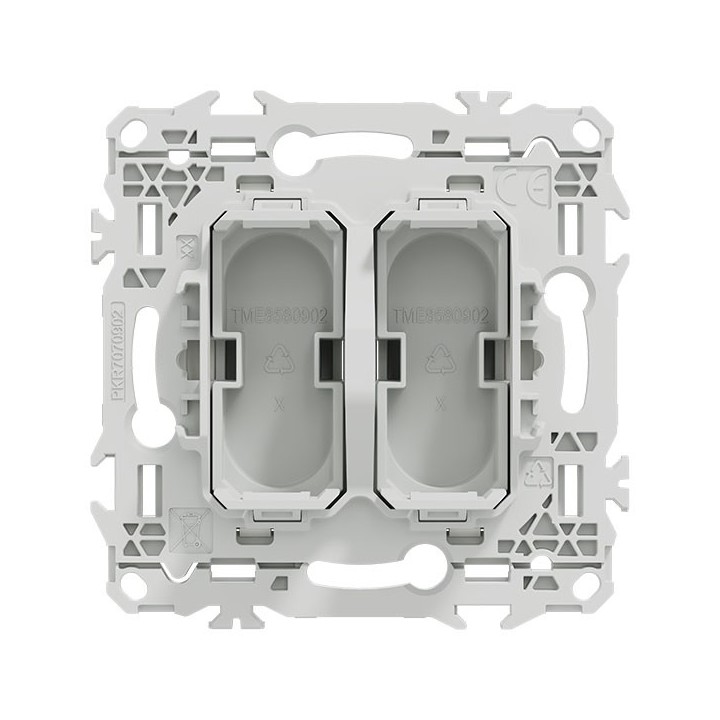 Schneider Odace - support modulaire - obturateur - 2 emplacements module VDI - blanc craie - Réf : S929400