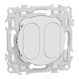 Schneider Odace - support modulaire - obturateur - 2 emplacements module VDI - blanc craie - Réf : S929400