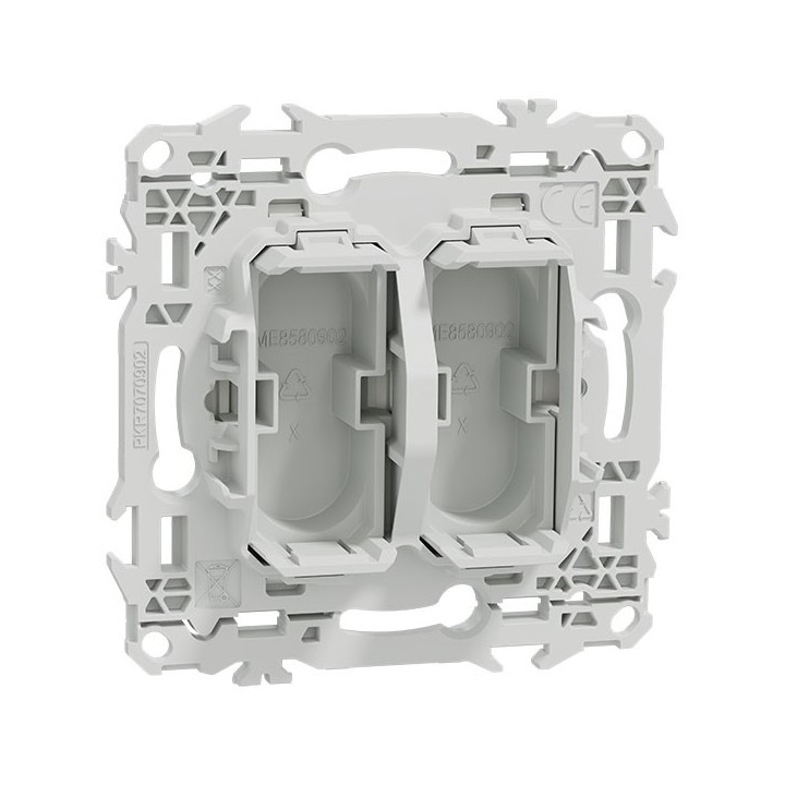 Schneider Odace - support modulaire - obturateur - 2 emplacements module VDI - blanc craie - Réf : S929400