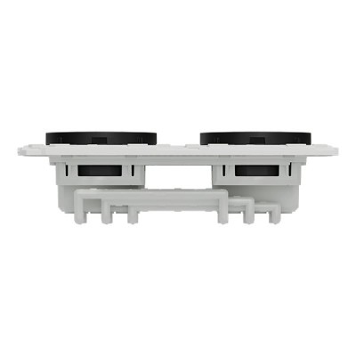 Schneider Odace - double PC 2P+T affleurante - 2 postes 71 mm - précâblage - noir onyx - Réf : S940062