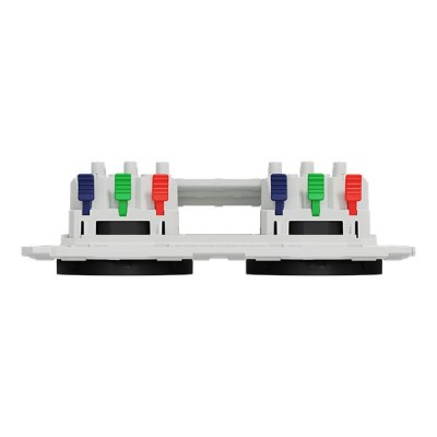 Schneider Odace - double PC 2P+T affleurante - 2 postes 71 mm - précâblage - noir onyx - Réf : S940062