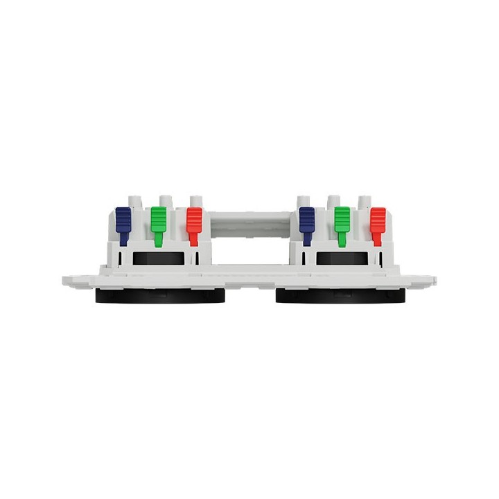 Schneider Odace - double PC 2P+T affleurante - 2 postes 71 mm - précâblage - noir onyx - Réf : S940062