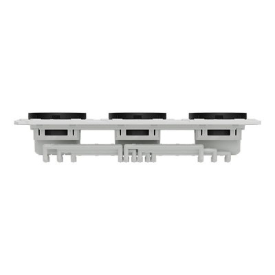 Schneider Odace - triple PC 2P+T affleurante - 3 postes 71 mm - précâblage - noir onyx - Réf : S940072