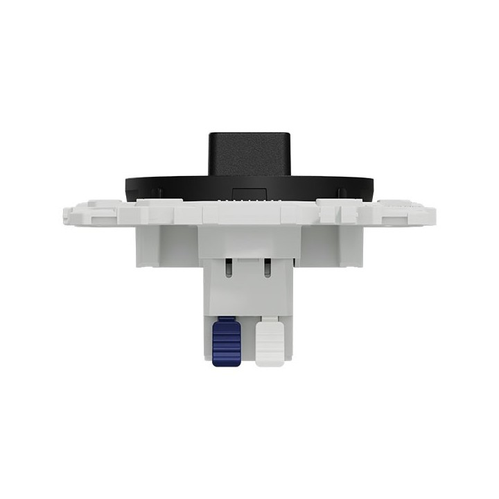 Schneider Odace - interrupteur VMC - 2 vitesses avec position arrêt - 6AX - noir onyx - Réf : S940243
