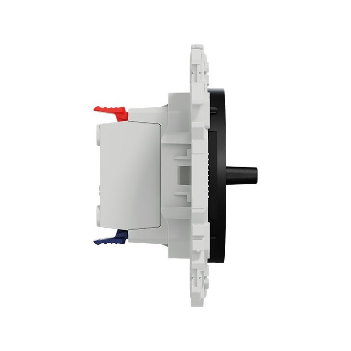 Schneider Odace - interrupteur VMC - 2 vitesses avec position arrêt - 6AX - noir onyx - Réf : S940243