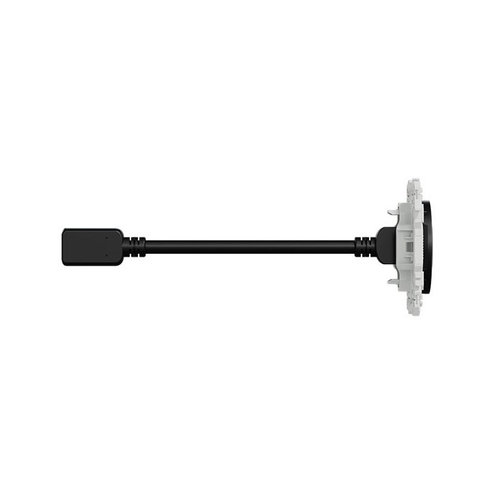 Schneider Odace - prise HDMI type A 2.1 - prise  cable femelle  à l'arrière - noir onyx - Réf : S940462