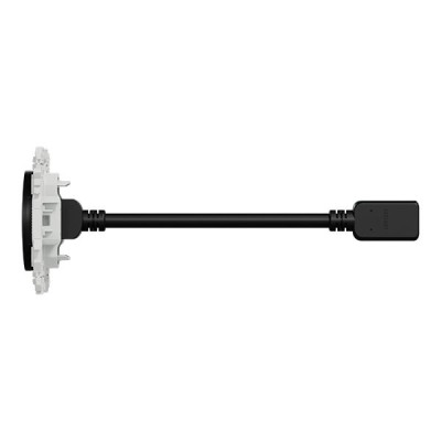 Schneider Odace - prise HDMI type A 2.1 - prise  cable femelle  à l'arrière - noir onyx - Réf : S940462