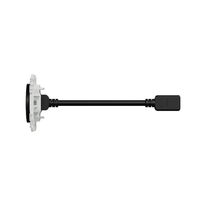 Schneider Odace - prise HDMI type A 2.1 - prise  cable femelle  à l'arrière - noir onyx - Réf : S940462