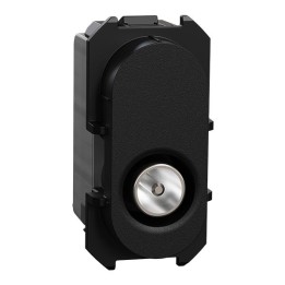 Schneider Odace - module prise TV simple mâle - sortie coaxiale - noir onyx - Réf : S943445
