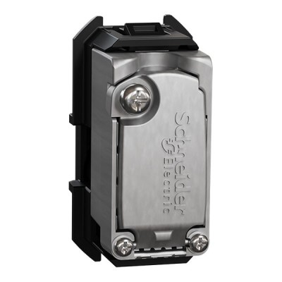 Schneider Odace - module prise TV simple mâle - sortie coaxiale - noir onyx - Réf : S943445