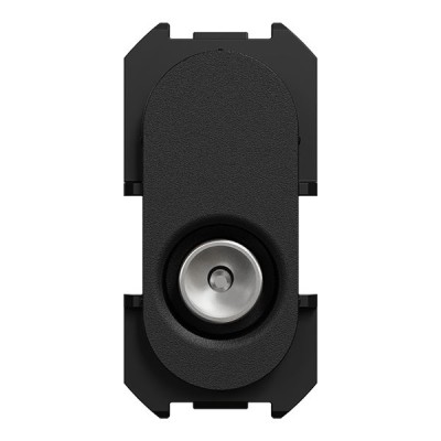 Schneider Odace - module prise TV simple mâle - sortie coaxiale - noir onyx - Réf : S943445