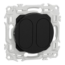 Schneider Odace - support modulaire - obturateur - 2 emplacements module VDI - noir onyx - Réf : S949400