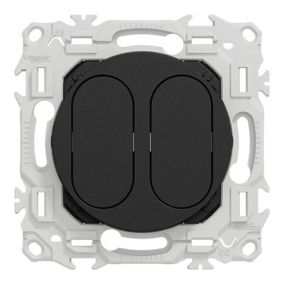 Schneider Odace - support modulaire - obturateur - 2 emplacements module VDI - noir onyx - Réf : S949400