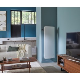 Atlantic - Nirvana+ - Radiateur à inertie connecté - 1500W - Vertical - Fonte - Blanc carat - Réf : 529942