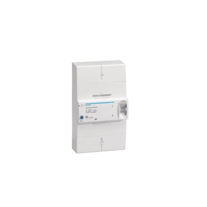 Hager -  Disjoncteur de branchement différentiel 4 pôles 30/60 A 500 mA sélectif  - Réf : HDA460S