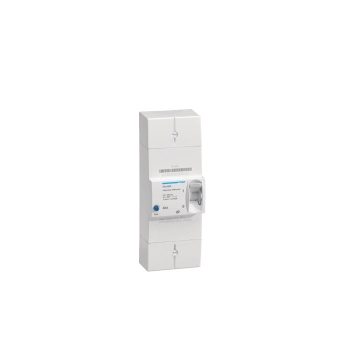 Hager -  Disjoncteur de branchement différentiel 2 pôles 60 A 500 mA instantané  - Réf : HDA260F