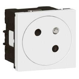 Legrand - Prise de courant 2P+T Surface Mosaic Link raccordement latéral 2 modules - blanc  - Réf : 077145L