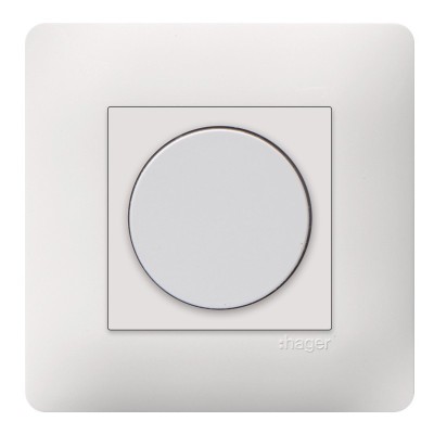 Hager Essensya - Variateur essensya rotatif avec plaque de finition Pure - Réf :  WE062P
