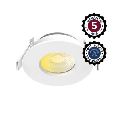Miidex Lighting - Spot LED CCT BBC 6W 2700/3000/4000K Dimmable IP65/5X - Garantie 5 ans  - Réf : 101129