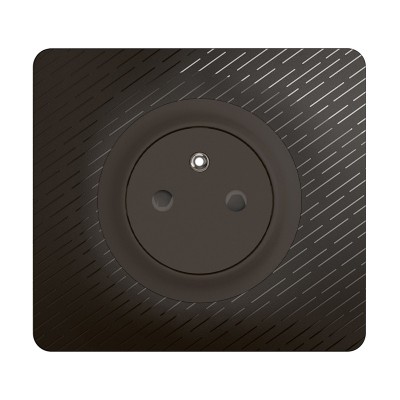 Legrand Céliane - Prise de courant 2P+T noire avec plaque de finition noire météore - Complet - 1 poste - Réf : CP0701P2
