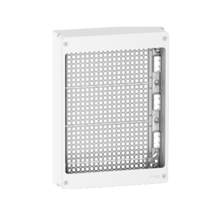 Schneider Resi9 - Coffret 18 modules - universel équipé de grilles sans rail din - Réf : R9H18403U