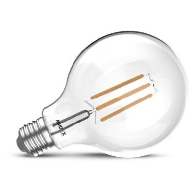 Miidex Lighting - Ampoule LED E27 G95 Filament 10W 2700K - Réf : 100833