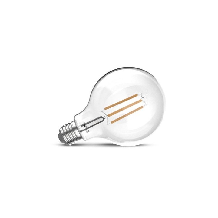 Miidex Lighting - Ampoule LED E27 G95 Filament 10W 2700K - Réf : 100833