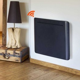 Atenza - Radiateur à inertie fonte 1000W WIFI NF Noir - Réf : 463097M