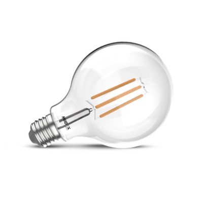 Miidex Lighting - Ampoule LED E27 G95 Filament - 8W - 2700K - Réf : 100832
