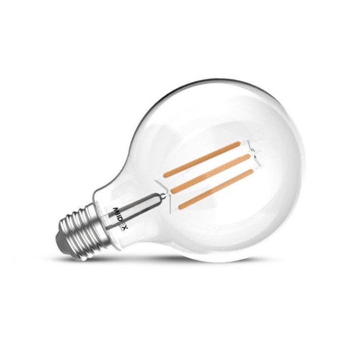 Miidex Lighting - Ampoule LED E27 G95 Filament - 8W - 2700K - Réf : 100832
