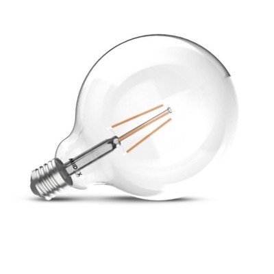 Miidex Lighting - Ampoule LED E27 G125 Filament - 8W - 2700K - Réf : 100834