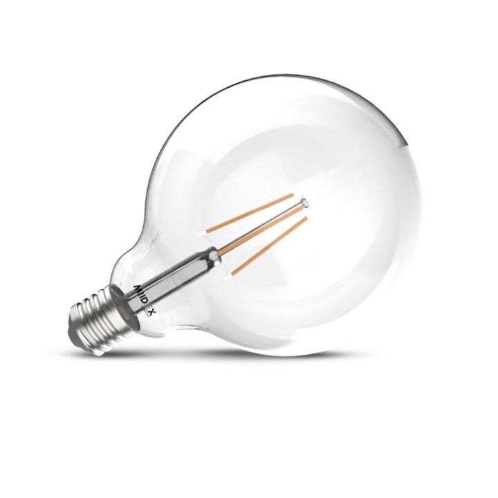 Miidex Lighting - Ampoule LED E27 G125 Filament - 8W - 2700K - Réf : 100834