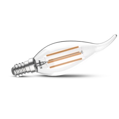 Miidex Lighting - Ampoule LED E14 Filament Coup de vent - 2W - 2700K - Réf : 100824