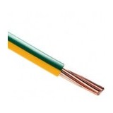 Fil H07 V-R (Rigide) 16 mm² - Coupe au mètre - Vert/jaune - Réf : HO7-VR16v/j