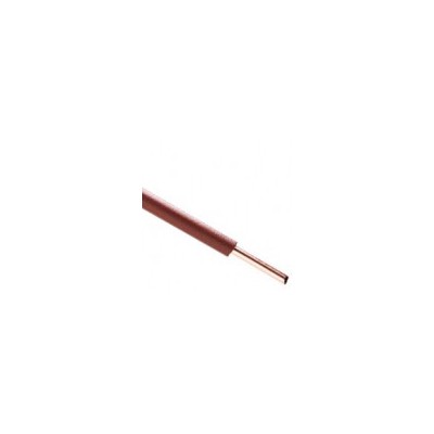 Fil H07  V-U (Rigide) 1,5 mm² - Couronne 100 m - Marron - Réf : 000805