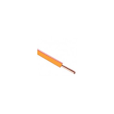 Fil H07  V-U (Rigide) 1,5 mm² - Couronne 100 m - Orange - Réf : 000705