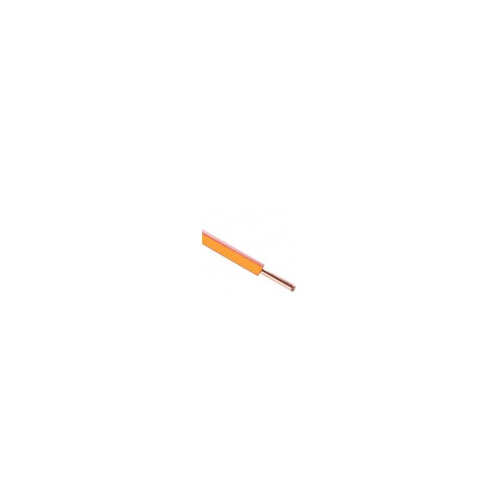 Fil H07  V-U (Rigide) 1,5 mm² - Couronne 100 m - Orange - Réf : 000705