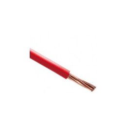 Fil H07 V-R (Rigide) 6 mm² - Coupe au mètre - Rouge - Réf : HO7-VR6rouge