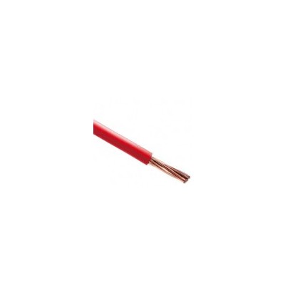 Fil H07 V-R (Rigide) 6 mm² - Coupe au mètre - Rouge - Réf : HO7-VR6rouge