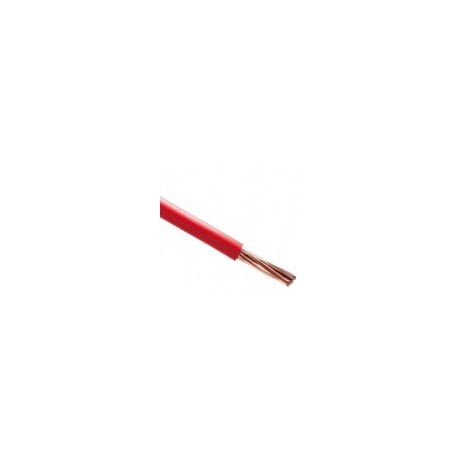 Fil H07 V-R (Rigide) 6 mm² - Coupe au mètre - Rouge - Réf : HO7-VR6rouge