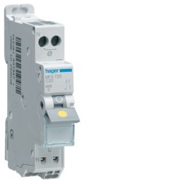 Hager - Disjoncteur 1P+N 3kA - Courbe C - 2A - Auto - Réf : MFS702
