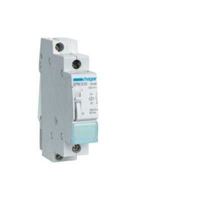 Hager - Télérupteur 1F 230V 16A - Connexion à vis - Réf : EPN510